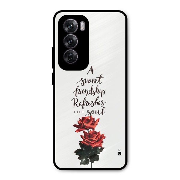 Sweet Friendship Metal Back Case for Oppo Reno12 Pro