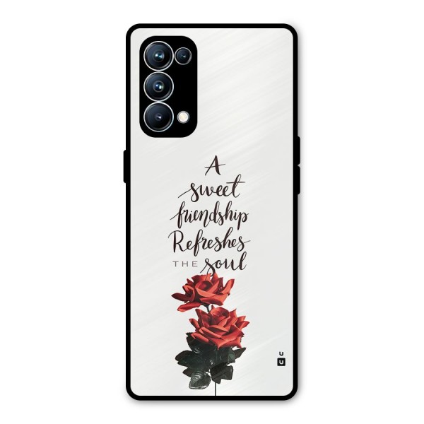 Sweet Friendship Metal Back Case for Oppo Reno5 Pro 5G