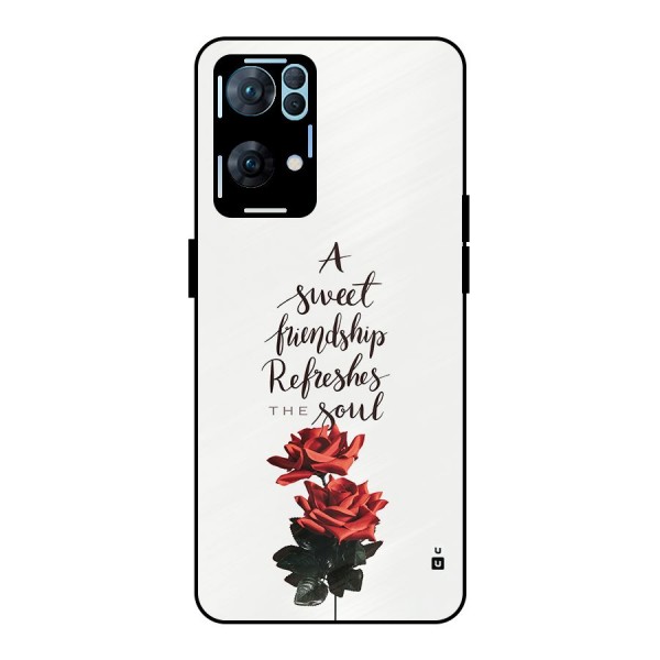 Sweet Friendship Metal Back Case for Oppo Reno7 Pro 5G