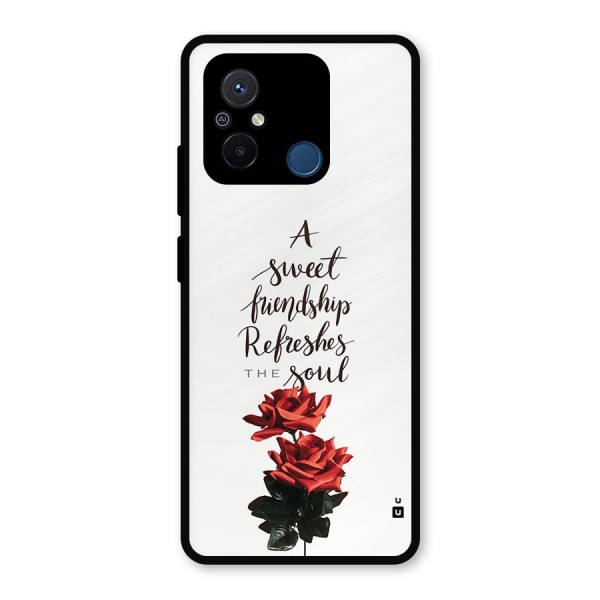 Sweet Friendship Metal Back Case for Poco C55