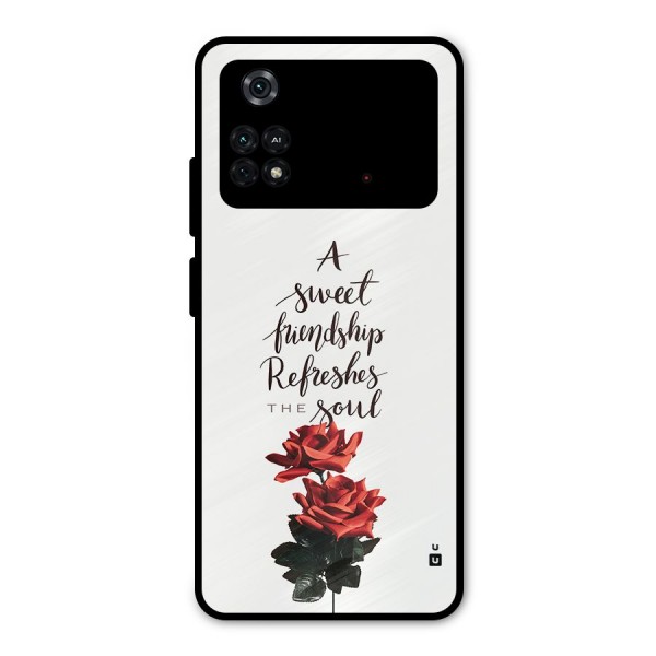 Sweet Friendship Metal Back Case for Poco M4 Pro 4G