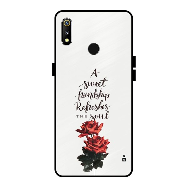 Sweet Friendship Metal Back Case for Realme 3