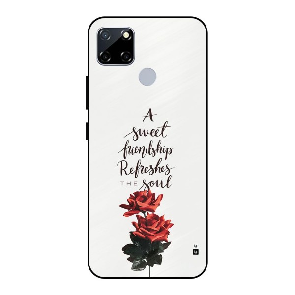 Sweet Friendship Metal Back Case for Realme Narzo 30A