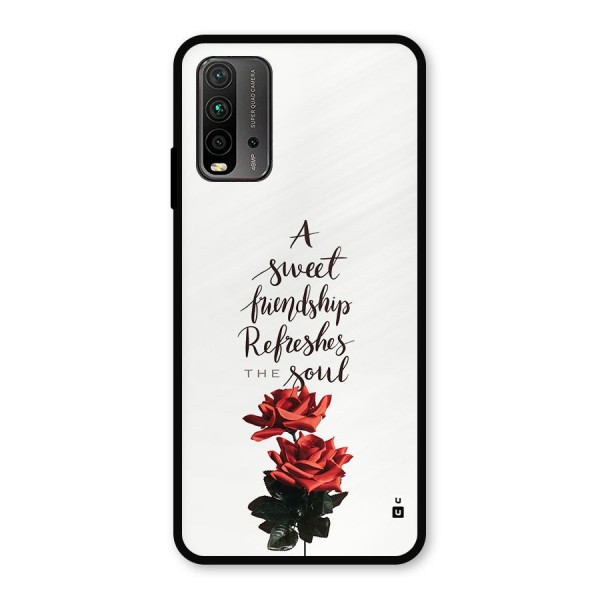 Sweet Friendship Metal Back Case for Redmi 9 Power