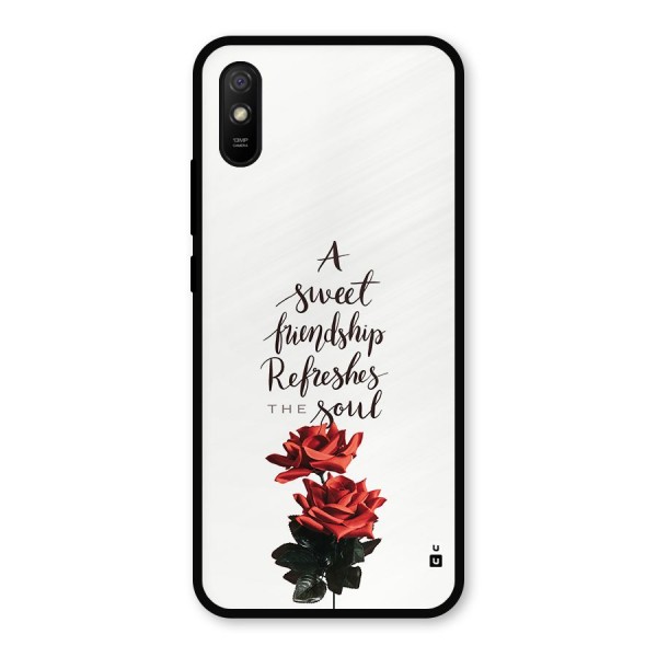 Sweet Friendship Metal Back Case for Redmi 9a