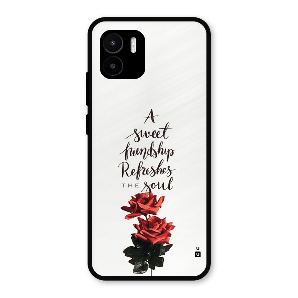 Sweet Friendship Metal Back Case for Redmi A2