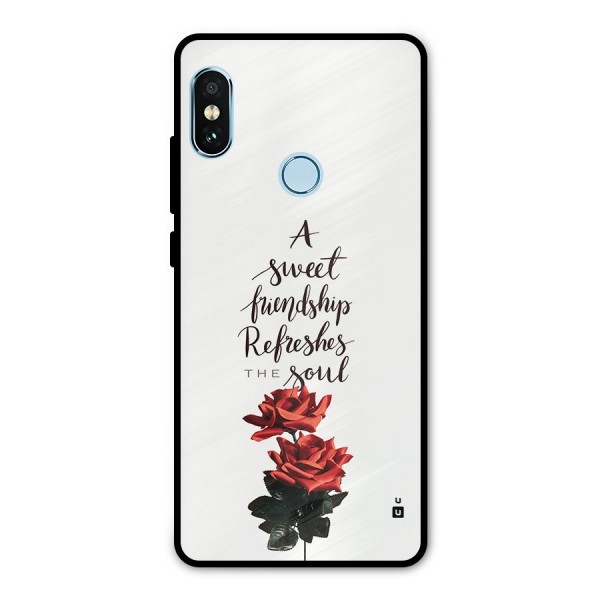 Sweet Friendship Metal Back Case for Redmi Note 5 Pro