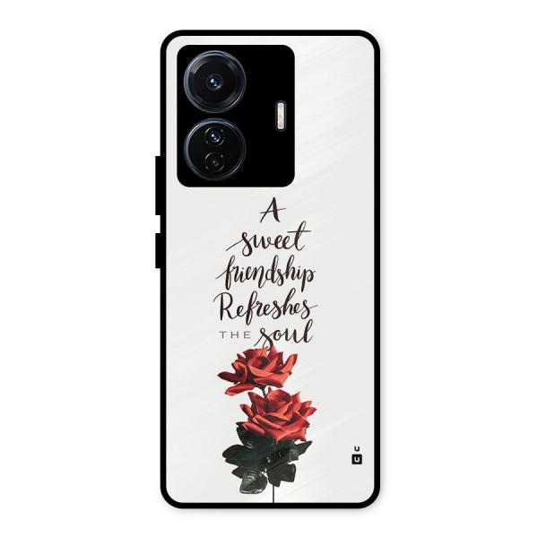 Sweet Friendship Metal Back Case for Vivo T1 Pro