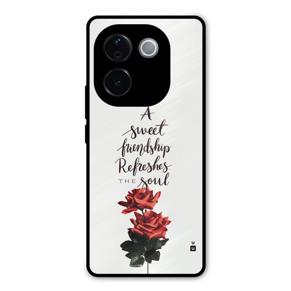 Sweet Friendship Metal Back Case for Vivo T3 Pro