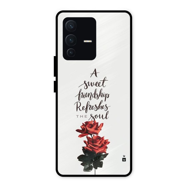 Sweet Friendship Metal Back Case for Vivo V23 5G