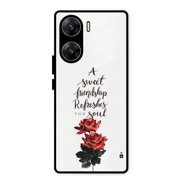 Sweet Friendship Metal Back Case for Vivo V29e