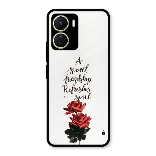 Sweet Friendship Metal Back Case for Vivo Y16