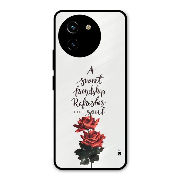 Sweet Friendship Metal Back Case for Vivo Y200i