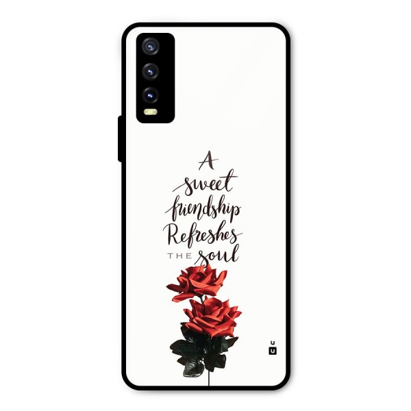 Sweet Friendship Metal Back Case for Vivo Y20 2021