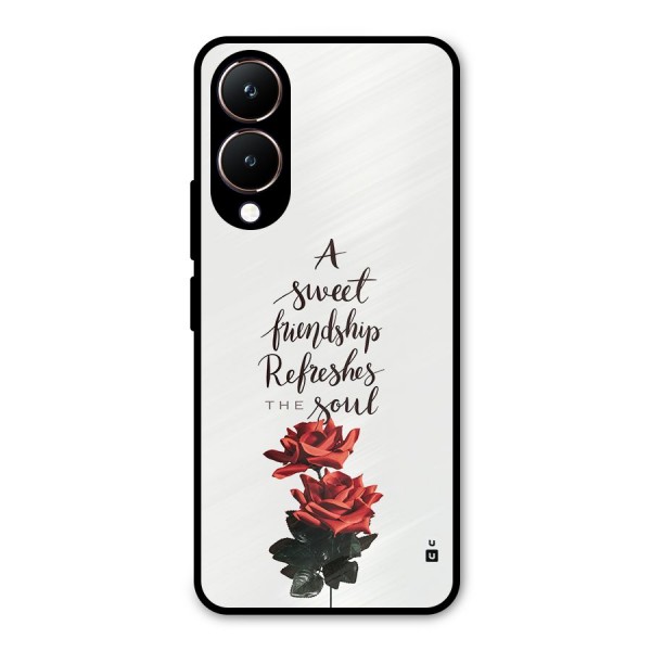 Sweet Friendship Metal Back Case for Vivo Y28