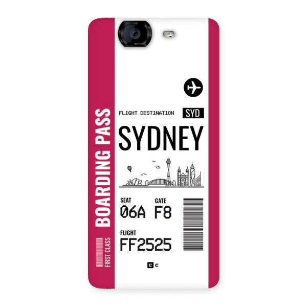 Sydney Boarding Pass Back Case for Canvas Knight A350