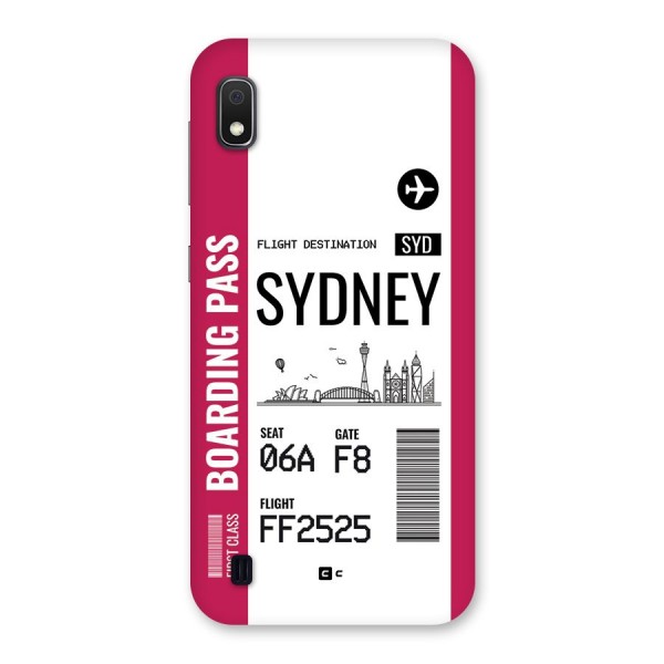 Sydney Boarding Pass Back Case for Galaxy A10