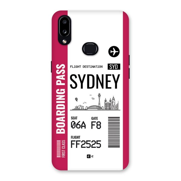 Sydney Boarding Pass Back Case for Galaxy A10s