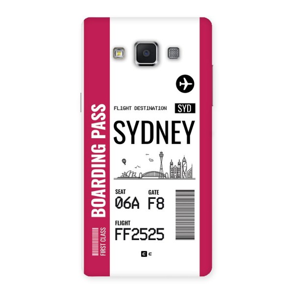 Sydney Boarding Pass Back Case for Galaxy A5