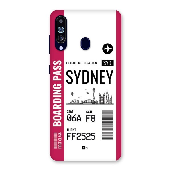 Sydney Boarding Pass Back Case for Galaxy A60