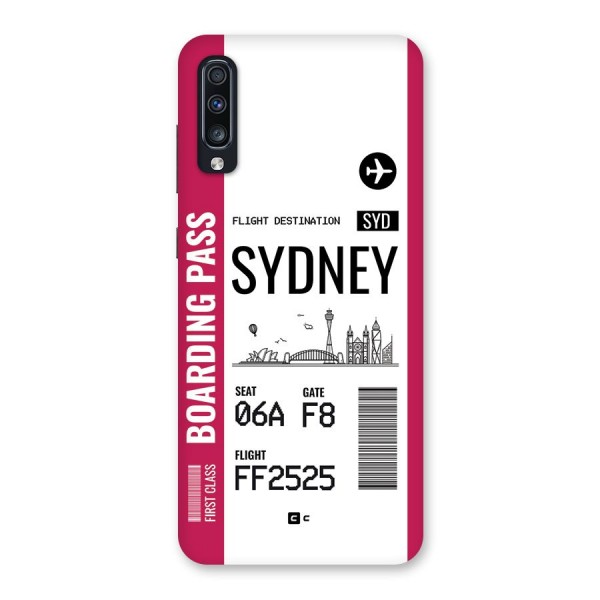 Sydney Boarding Pass Back Case for Galaxy A70s