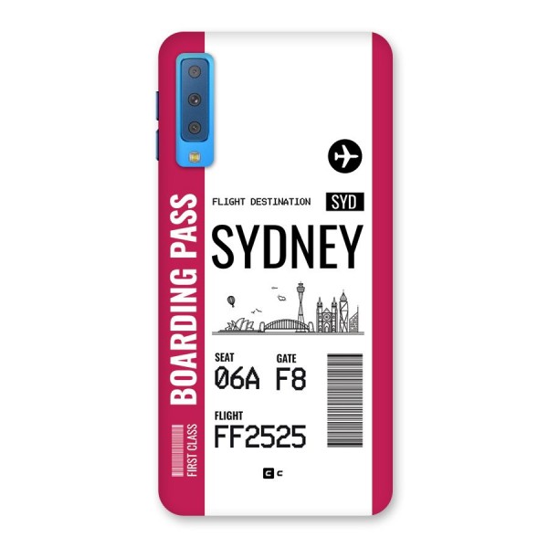 Sydney Boarding Pass Back Case for Galaxy A7 (2018)