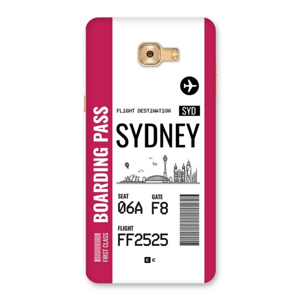 Sydney Boarding Pass Back Case for Galaxy C9 Pro