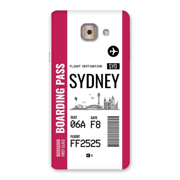 Sydney Boarding Pass Back Case for Galaxy J7 Max