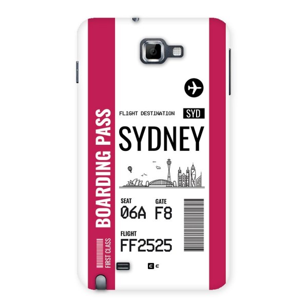 Sydney Boarding Pass Back Case for Galaxy Note