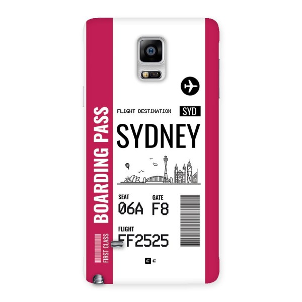 Sydney Boarding Pass Back Case for Galaxy Note 4