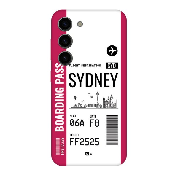 Sydney Boarding Pass Back Case for Galaxy S23