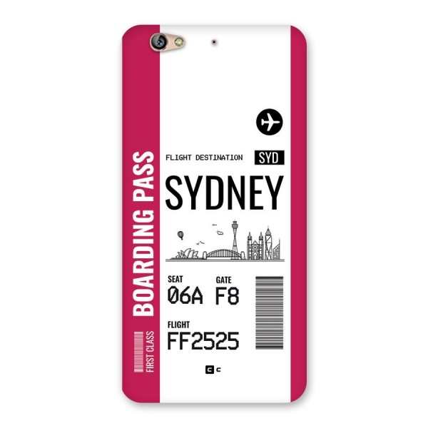 Sydney Boarding Pass Back Case for Gionee S6