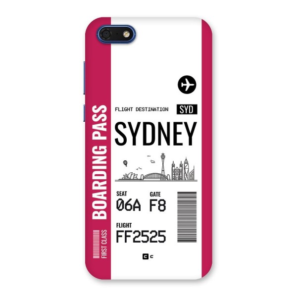 Sydney Boarding Pass Back Case for Honor 7s