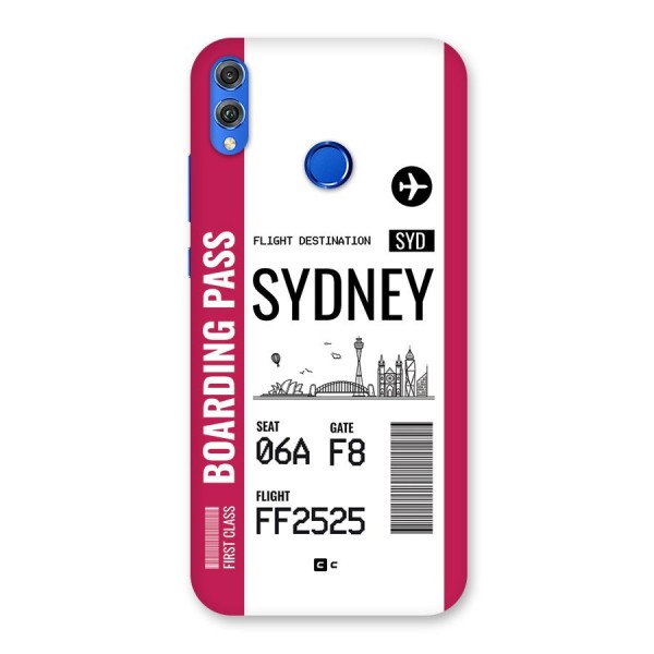Sydney Boarding Pass Back Case for Honor 8X