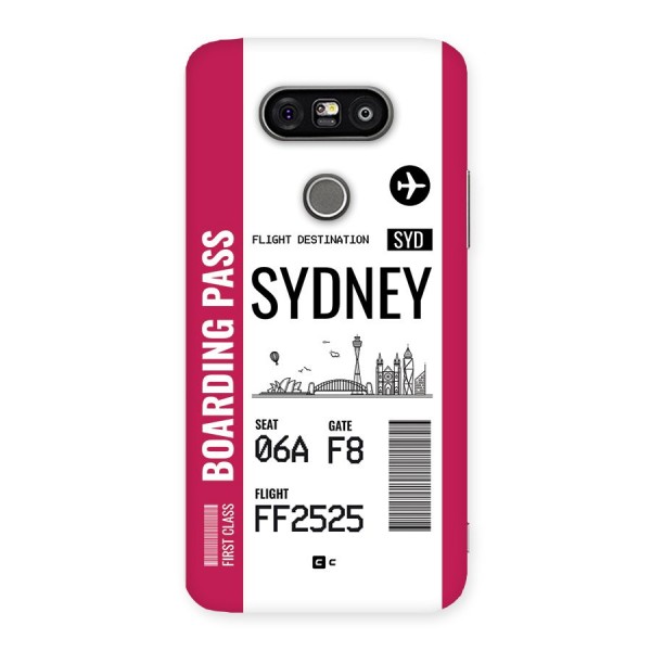 Sydney Boarding Pass Back Case for LG G5