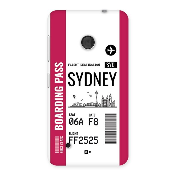 Sydney Boarding Pass Back Case for Lumia 530