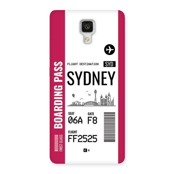 Sydney Boarding Pass Back Case for Mi4