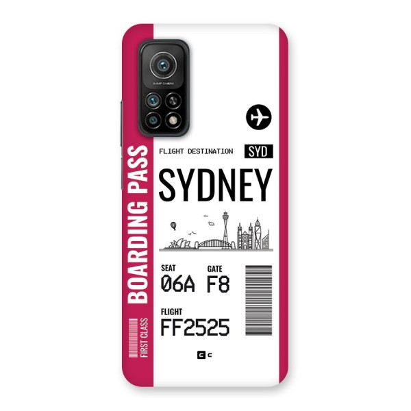 Sydney Boarding Pass Back Case for Mi 10T 5G