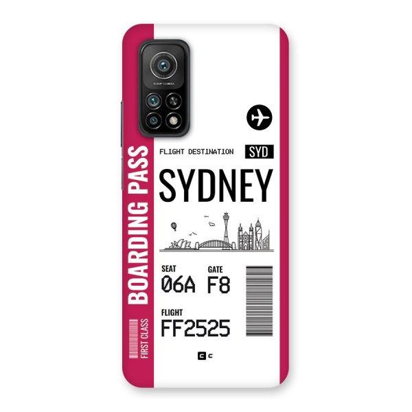 Sydney Boarding Pass Back Case for Mi 10T Pro 5G