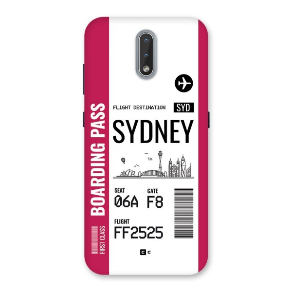 Sydney Boarding Pass Back Case for Nokia 2.3