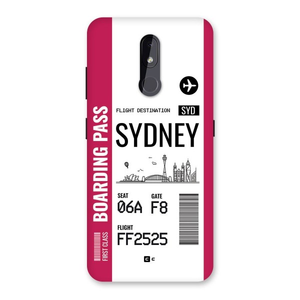 Sydney Boarding Pass Back Case for Nokia 3.2