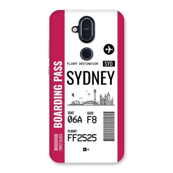 Sydney Boarding Pass Back Case for Nokia 8.1