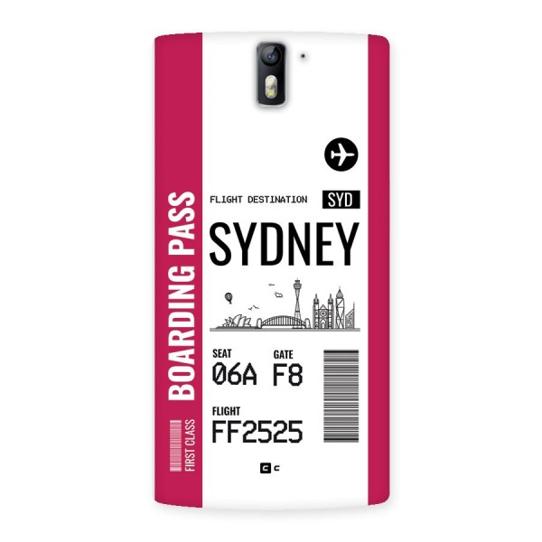 Sydney Boarding Pass Back Case for OnePlus One