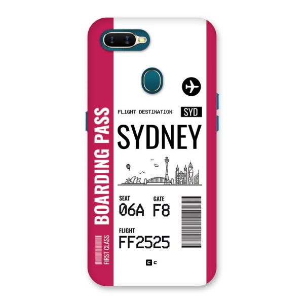 Sydney Boarding Pass Back Case for Oppo A11k