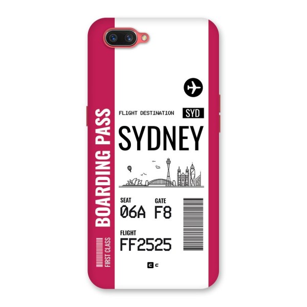 Sydney Boarding Pass Back Case for Oppo A3s