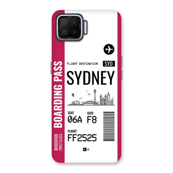Sydney Boarding Pass Back Case for Oppo F17