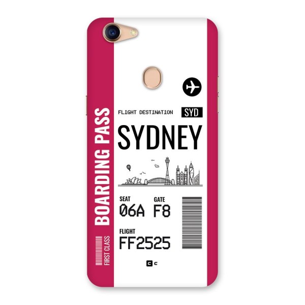 Sydney Boarding Pass Back Case for Oppo F5