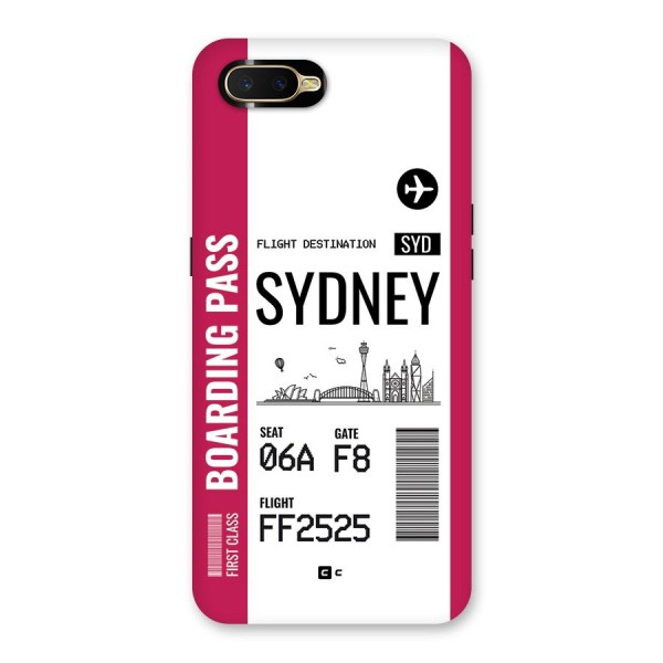 Sydney Boarding Pass Back Case for Oppo K1