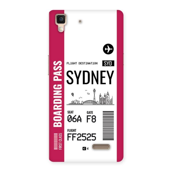 Sydney Boarding Pass Back Case for Oppo R7