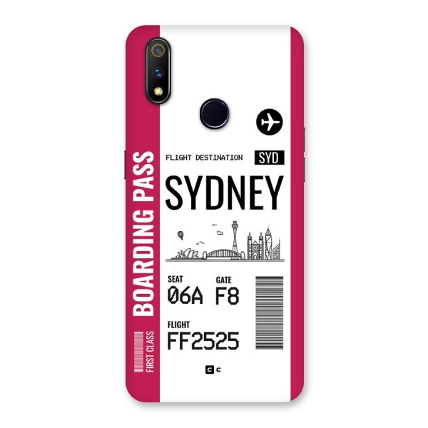 Sydney Boarding Pass Back Case for Realme 3 Pro